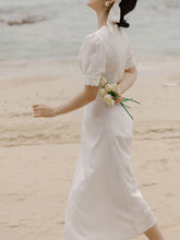 Load image into Gallery viewer, White Lace V-Neck Slim Fit Vintage 1920S Dress