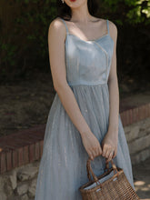 Load image into Gallery viewer, Blue Pearl Spaghetti Strap Sequined Mesh Ballet Dress Inspired By The Little Mermaid