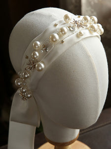 Vintage Pearl Hair Wedding Headband Hair Jewelry for Women