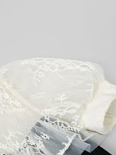 Load image into Gallery viewer, Fairy White Lace Sweet Luxury Short V-neck Mini Black Dress Party Dress