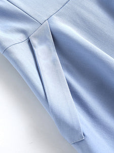 Tuxedo Collar 1950S Dress With Pockets