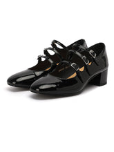 Load image into Gallery viewer, Women&#39;s Chunky Heel Mary Jane Square Toe Leather Vintage Shoes