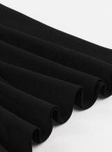 Load image into Gallery viewer, Black Crew Neck Semi-Sheer 1950S Vintage Dress