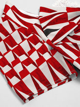 Load image into Gallery viewer, Red Irregular Graphic Bowknot 1950S Summer Dress