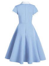 Load image into Gallery viewer, Tuxedo Collar 1950S Dress With Pockets