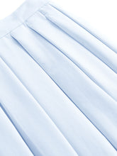 Load image into Gallery viewer, 1950S BabyBlue High Wasit Pleated Swing Skirt