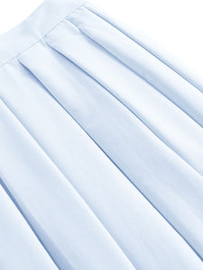1950S BabyBlue High Wasit Pleated Swing Skirt