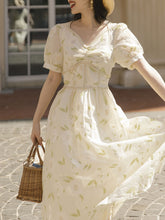 Load image into Gallery viewer, Sweet Apricot Leaf Embroidered Princess Corset Vintage Dress