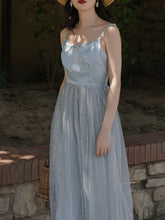 Load image into Gallery viewer, Blue Pearl Spaghetti Strap Sequined Mesh Ballet Dress Inspired By The Little Mermaid