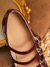 Load image into Gallery viewer, Women&#39;s Chunky Heel Mary Jane Square Toe Leather Vintage Shoes