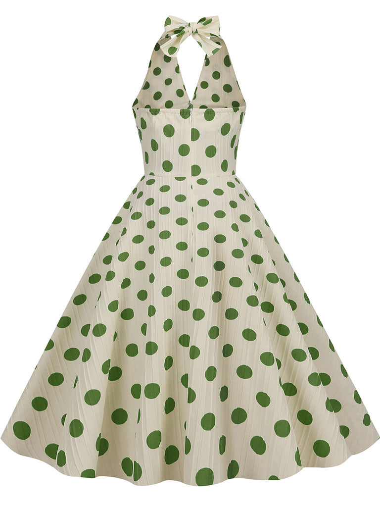 Polka Dots Halter Audrey Hepburn Style 1950S Vintage Dress With Bow Ba Jolly Vintage Polka Dots Halter Audrey Hepburn Style 1950S Vintage Dress With Bow Ba Jolly Vintage