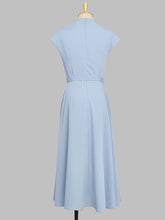 Load image into Gallery viewer, Retro Square Collar Hepburn Style Waist-length High-waisted Vintage 1950S Dress