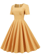 Load image into Gallery viewer, Stripe Square Collar 1950S Dress With Pockets
