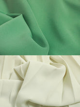 Load image into Gallery viewer, 2PS Green Vintage Lapel Shirt With Apricot Pleated Skirt Suit