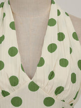 Load image into Gallery viewer, Polka Dots Halter Audrey Hepburn Style 1950S Vintage Dress With Bow Backless