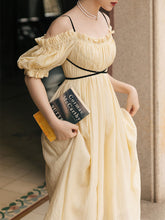 Load image into Gallery viewer, Yellow Off Shoulder Gentle And Soft Vintage Party Dress