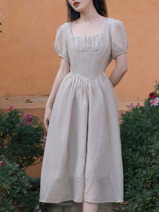 Square Neck Puff Sleeve Cinderella Princess Dress