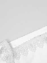 Load image into Gallery viewer, White Lace Short Sleeve Cape High Waist Fishtail Dress