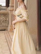 Load image into Gallery viewer, Yellow Off Shoulder Gentle And Soft Vintage Party Dress