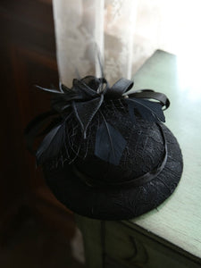 Big Bow Tulle Vintage Lace 1950S Hat