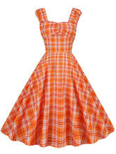 Load image into Gallery viewer, Green Plaid Sleeveless 1950S Vinatge Cotton Dress