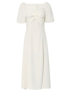 Puff Sleeve Cross Audrey Hepburn Dress SpiltVintage 1950S Dress