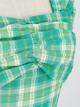 Load image into Gallery viewer, Green Plaid Sleeveless 1950S Vinatge Cotton Dress