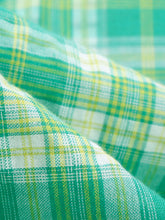 Load image into Gallery viewer, Green Plaid Sleeveless 1950S Vinatge Cotton Dress