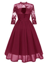 Load image into Gallery viewer, Stand Collar Embroidered Vintage Dress