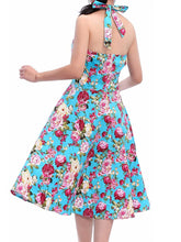 Load image into Gallery viewer, Sweet Floral Cotton 50s Flapper Dress