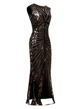 Load image into Gallery viewer, 1920S Sequin Gatsby Maxi Dress