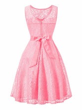 Load image into Gallery viewer, Semisheer Lace A Line Vintage Dress