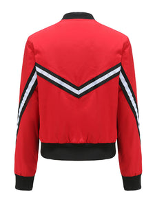 Women's Pilot Style Jacket Street Daily Fall Winter Casual Solid Color Stand Collar Sporty Jacket