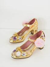 Load image into Gallery viewer, 9.5CM Luxury Pompom Chunky Heels Retro Shoes