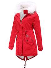Load image into Gallery viewer, Women&#39;s Coat Daily Going Out Fall Winter Casual Waisted Solid Color Cotton Oversized Hoodie Coat