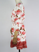 Load image into Gallery viewer, Women&#39;s Boho Dress Floral Printed V Neck Beach Dress Half Sleeve