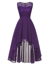 Load image into Gallery viewer, Chiffon Off Shoulder Wedding High Low Hem Prom Dress