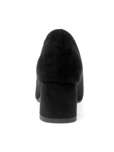 Load image into Gallery viewer, Chunky Heel  Square Toe Suede Vintage Shoes