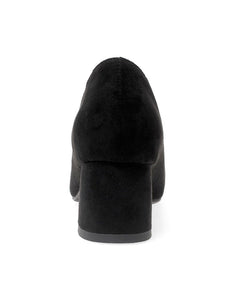 Chunky Heel  Square Toe Suede Vintage Shoes