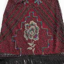 Load image into Gallery viewer, Wine Red 1920s V Neck Sequined Flapper Dress