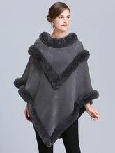 Load image into Gallery viewer, Women Coat Cape Peacoat Faux Fur Collar Poncho 