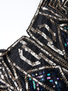 1920S Fringed Sequin Flapper Dress