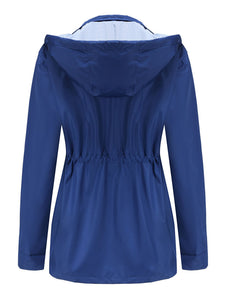 Women's Jacket Daily Going Out Fall Winter Casual Solid Color Hoodie Sporty Jacket