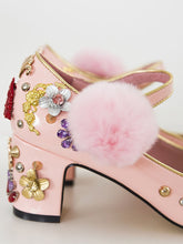 Load image into Gallery viewer, 9.5CM Luxury Pompom Chunky Heels Retro Shoes