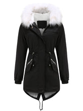 Load image into Gallery viewer, Women&#39;s Coat Daily Going Out Fall Winter Casual Waisted Solid Color Cotton Oversized Hoodie Coat