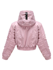 Women's Jacket Going out Fall Winter Hoodie Short Solid Color Warm Jacket