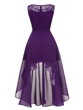 Load image into Gallery viewer, Chiffon Off Shoulder Wedding High Low Hem Prom Dress