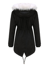 Load image into Gallery viewer, Women&#39;s Coat Daily Going Out Fall Winter Casual Waisted Solid Color Cotton Oversized Hoodie Coat