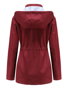 Women's Jacket Daily Going Out Fall Winter Casual Solid Color Hoodie Sporty Jacket
