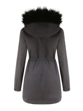 Load image into Gallery viewer, Women&#39;s Parka Coat Street Plush Winter Hoodie Coat Solid Color Oversized Fur Warm Coat